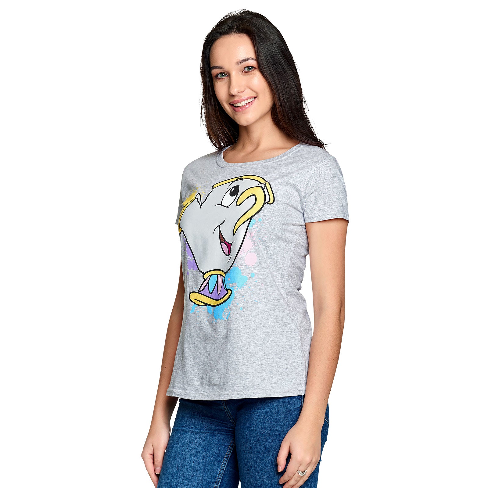Product image Beauty and the Beast - Chip Splatter T-Shirt Women's Grey