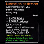 Imagen del producto Camiseta negra de héroe legendario de nivel 120