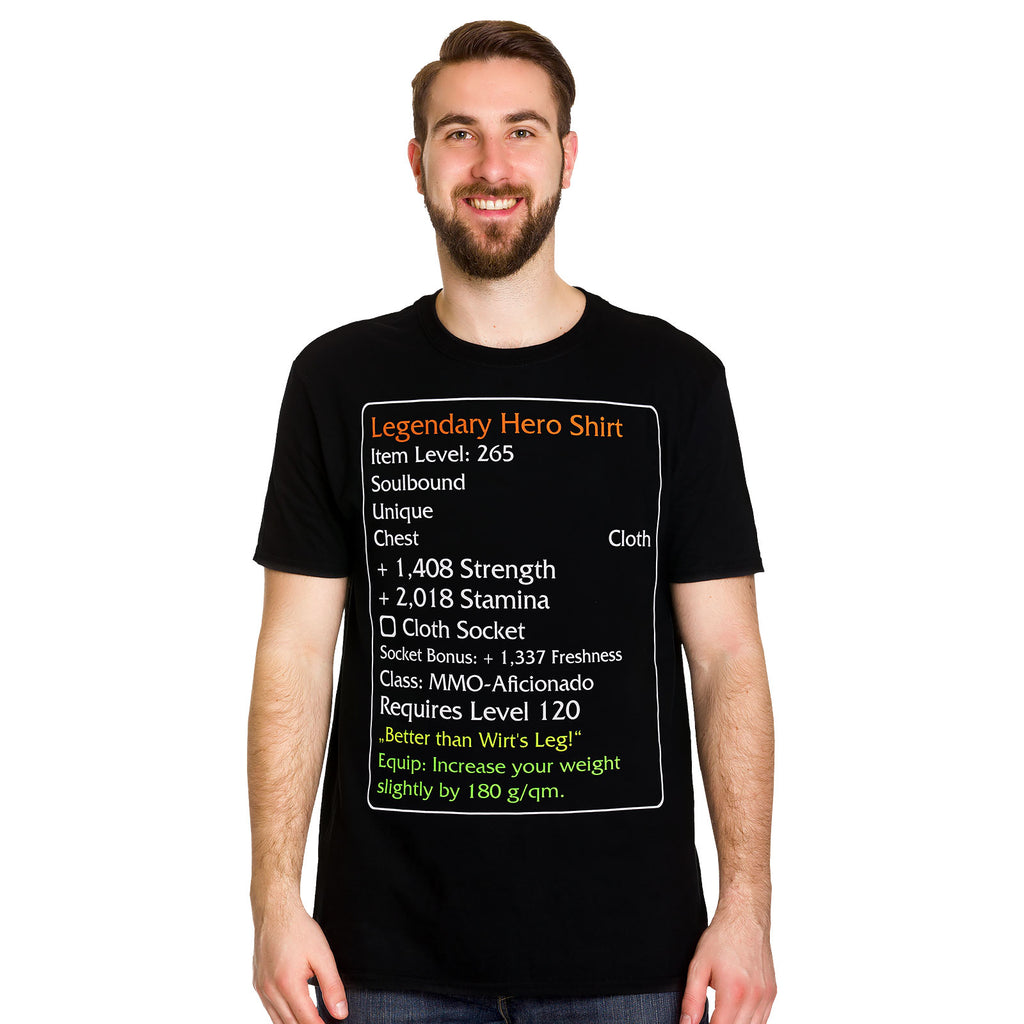Imagen del producto Camiseta de Héroe Legendario de nivel 120 negra