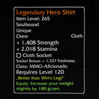 Imagen del producto Camiseta de Héroe Legendario de nivel 120 negra