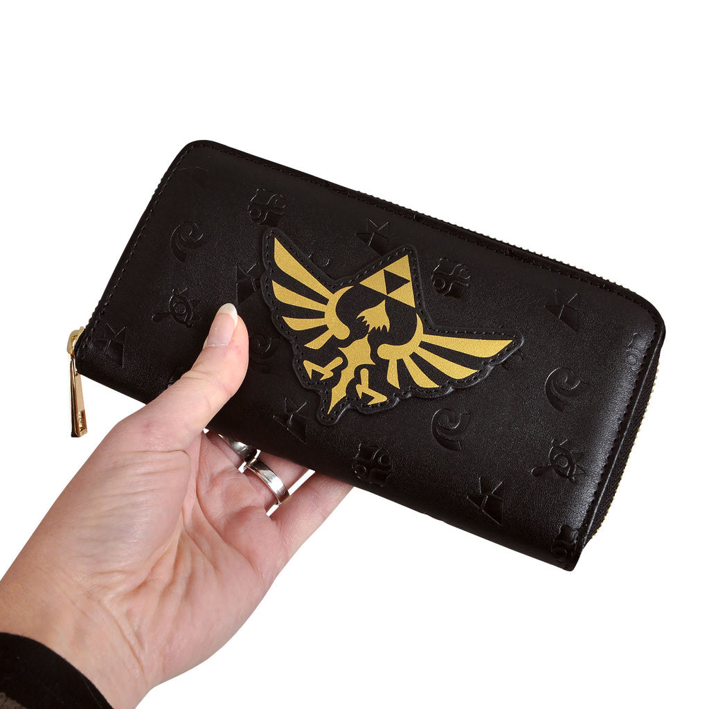 Imagen del producto Zelda - Billetera negra de símbolos de Hyrule