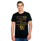 Product image Harry Potter - Knowledge 9 3/4 Out of 10 T-Shirt Black
