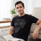 Imagen del producto Game of Thrones - Camiseta negra de la Casa Stark con el lobo huargo