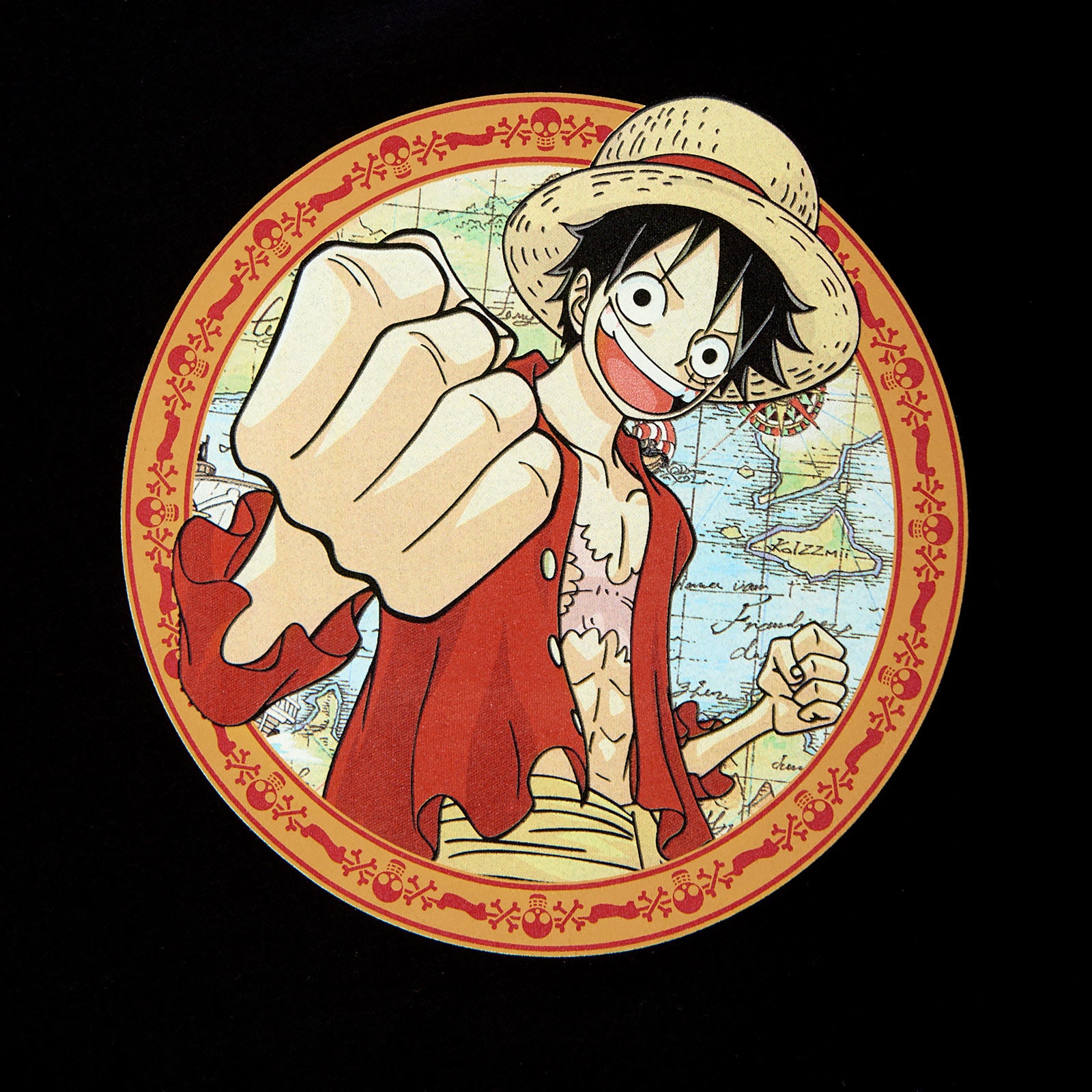 Imagen del producto One Piece - Camiseta negra de Ruffy Map