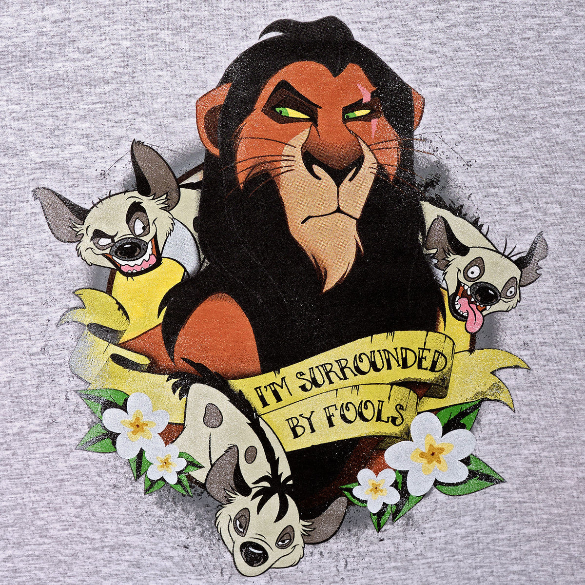 Imagen del producto El Rey León - Scar Rodeado de Tontos Camiseta de Mujer Gris