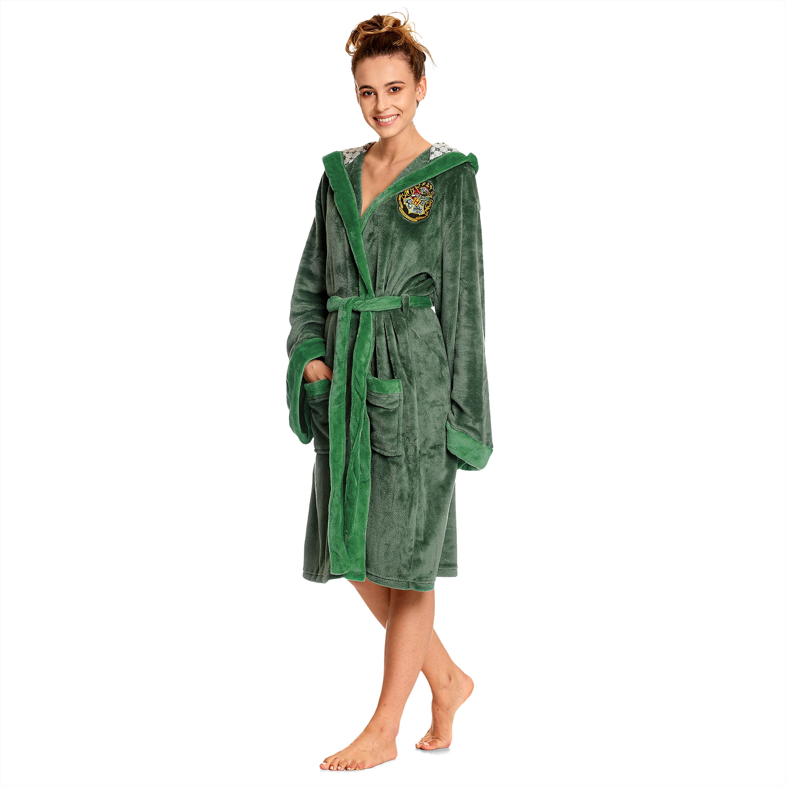 Imagen del producto Harry Potter - Bata de baño con escudo de Slytherin verde