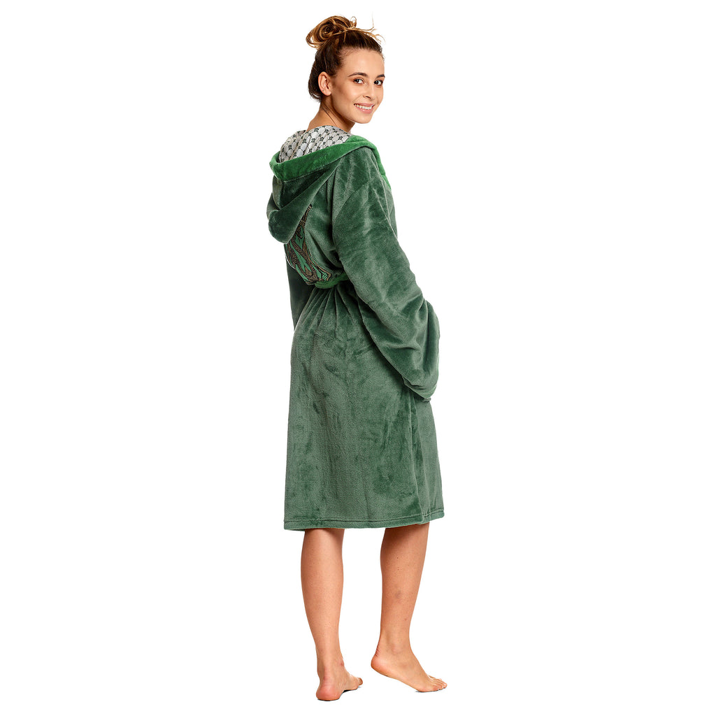 Imagen del producto Harry Potter - Bata de baño con escudo de Slytherin verde