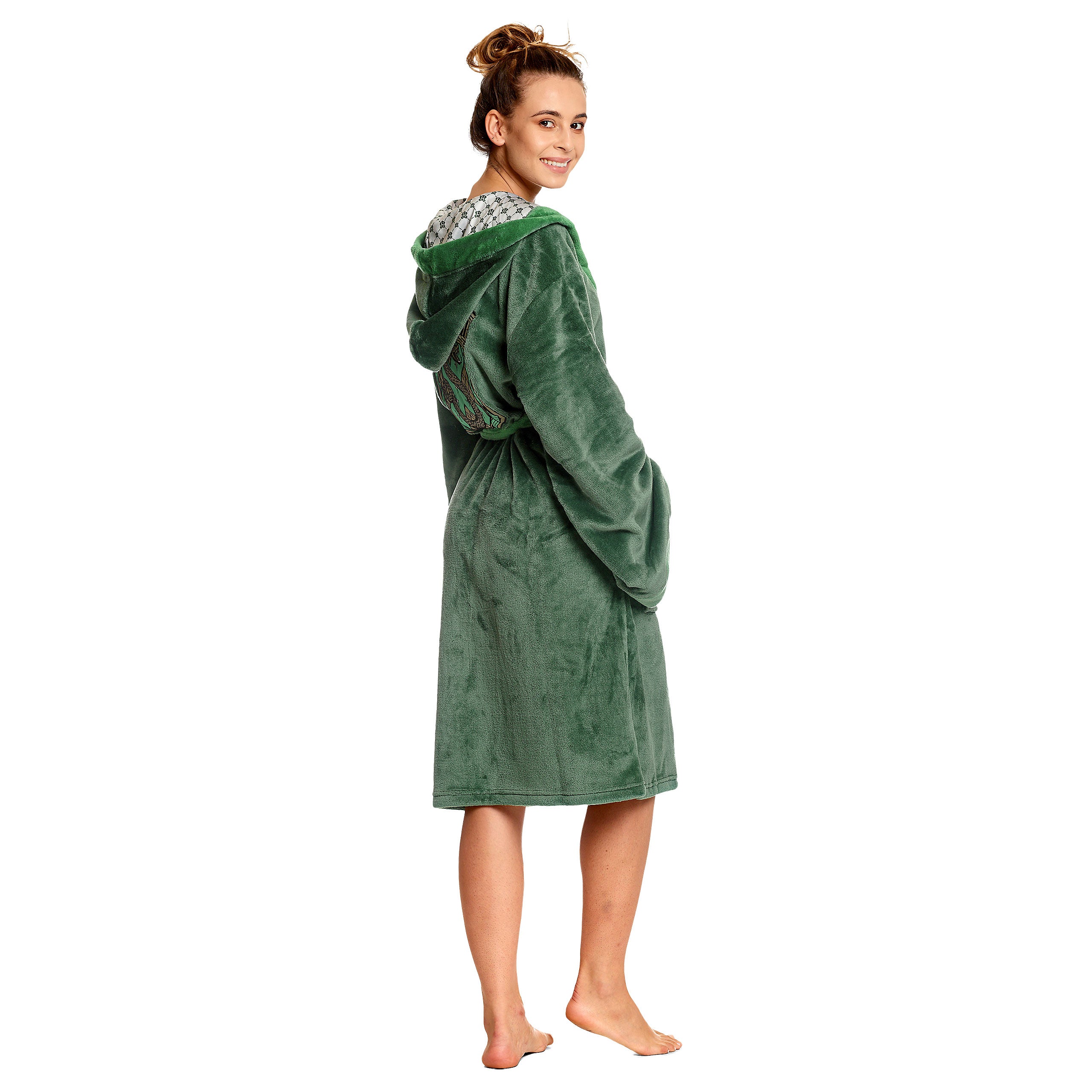 Imagen del producto Harry Potter - Bata de baño con escudo de Slytherin verde