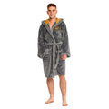Imagen del producto Harry Potter - Bata de baño con escudo de Hufflepuff gris