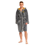 Imagen del producto Harry Potter - Bata de baño con escudo de Hufflepuff gris