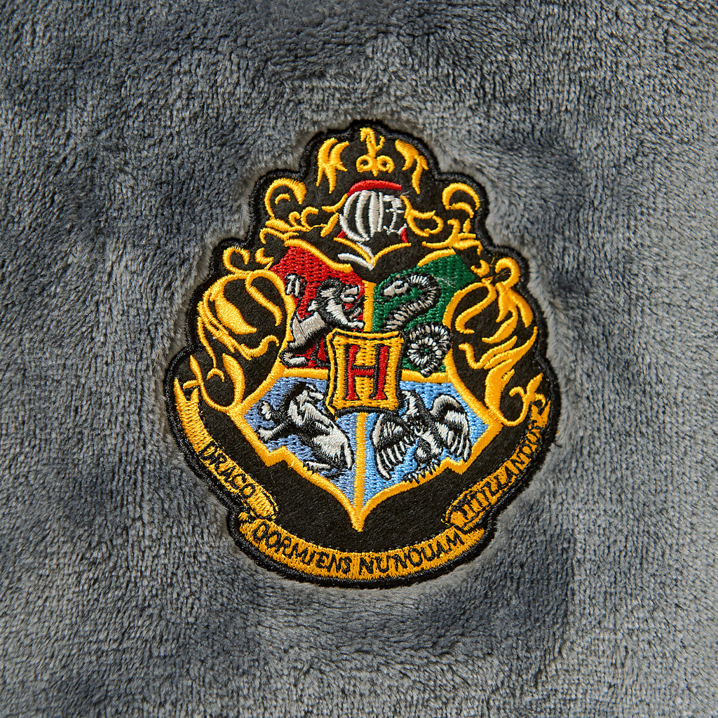 Imagen del producto Harry Potter - Bata de baño con escudo de Hufflepuff gris
