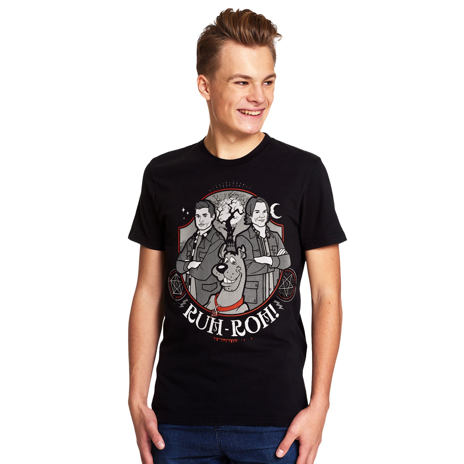 Imagen del producto Supernatural - Scoobynatural Ruh-roh! Camiseta negra