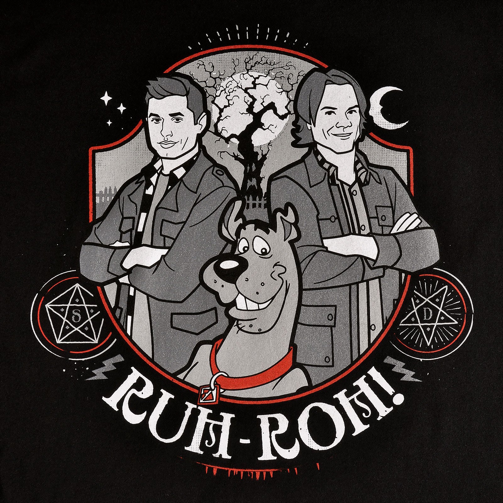 Imagen del producto Supernatural - Scoobynatural Ruh-roh! Camiseta negra