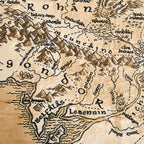 Imagen del producto El Señor de los Anillos - Manta suave con mapa de la Tierra Media y forro de peluche