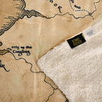Imagen del producto El Señor de los Anillos - Manta suave con mapa de la Tierra Media y forro de peluche