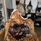 Imagen del producto Harry Potter - Mapa del Merodeador Manta de felpa con piel de oso de peluche
