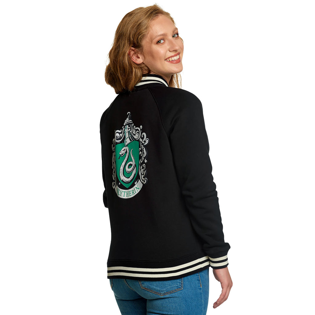 Imagen del producto Harry Potter - Chaqueta universitaria de Slytherin para mujer en negro