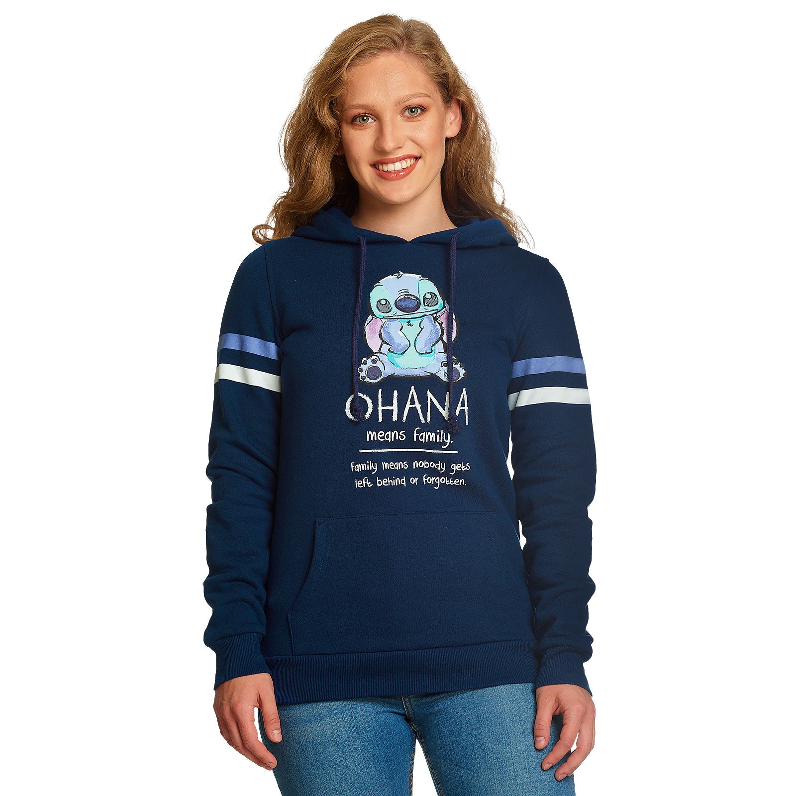 Imagen del producto Lilo & Stitch - Ohana Means Family Sudadera con capucha para mujer azul