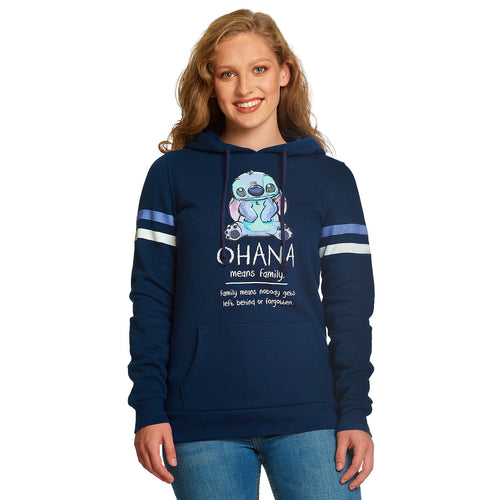 Imagen del producto Lilo & Stitch - Ohana Means Family Sudadera con capucha para mujer azul