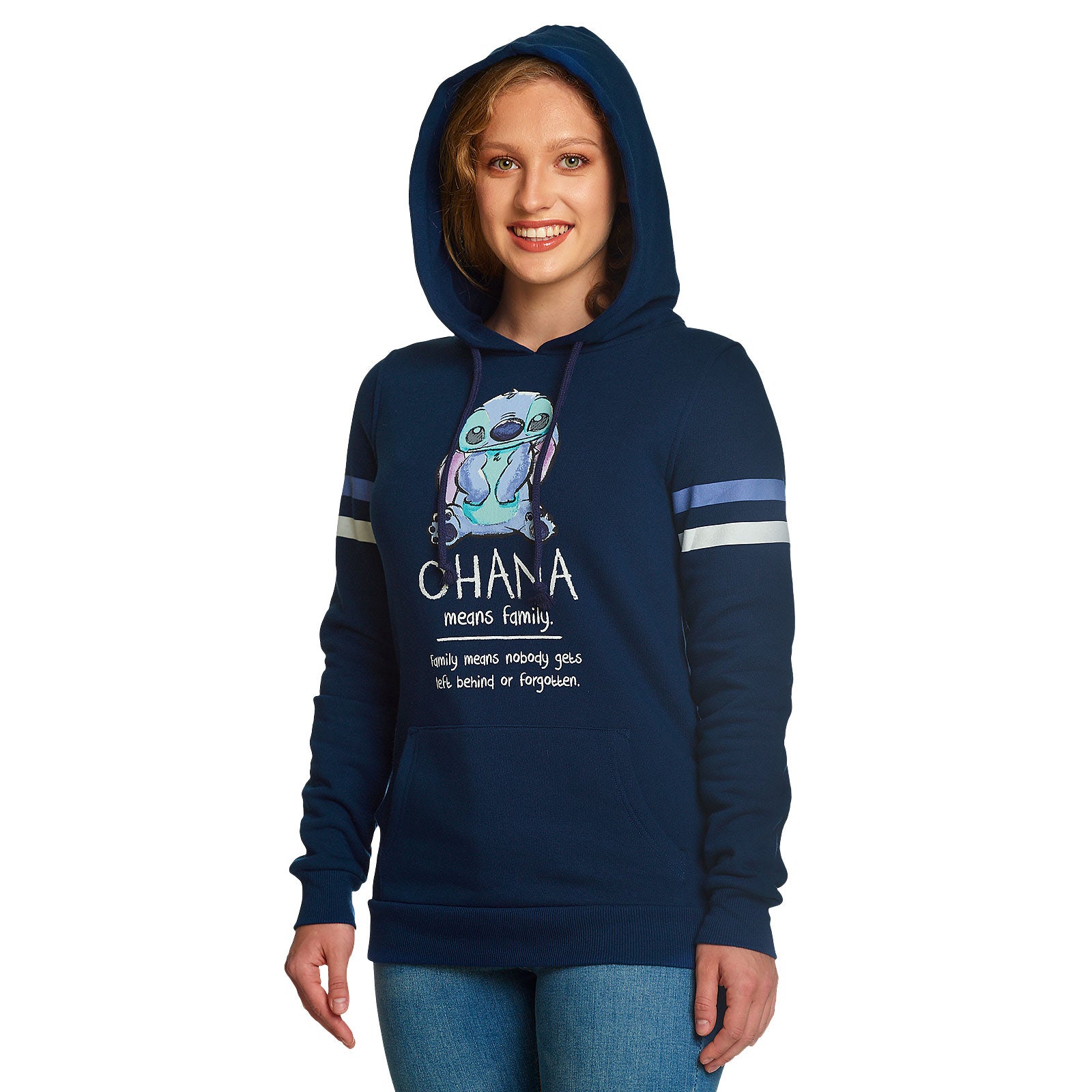 Imagen del producto Lilo & Stitch - Ohana Means Family Sudadera con capucha para mujer azul