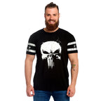 Imagen del producto Punisher - Camiseta con logo de calavera y estampado en la manga negra
