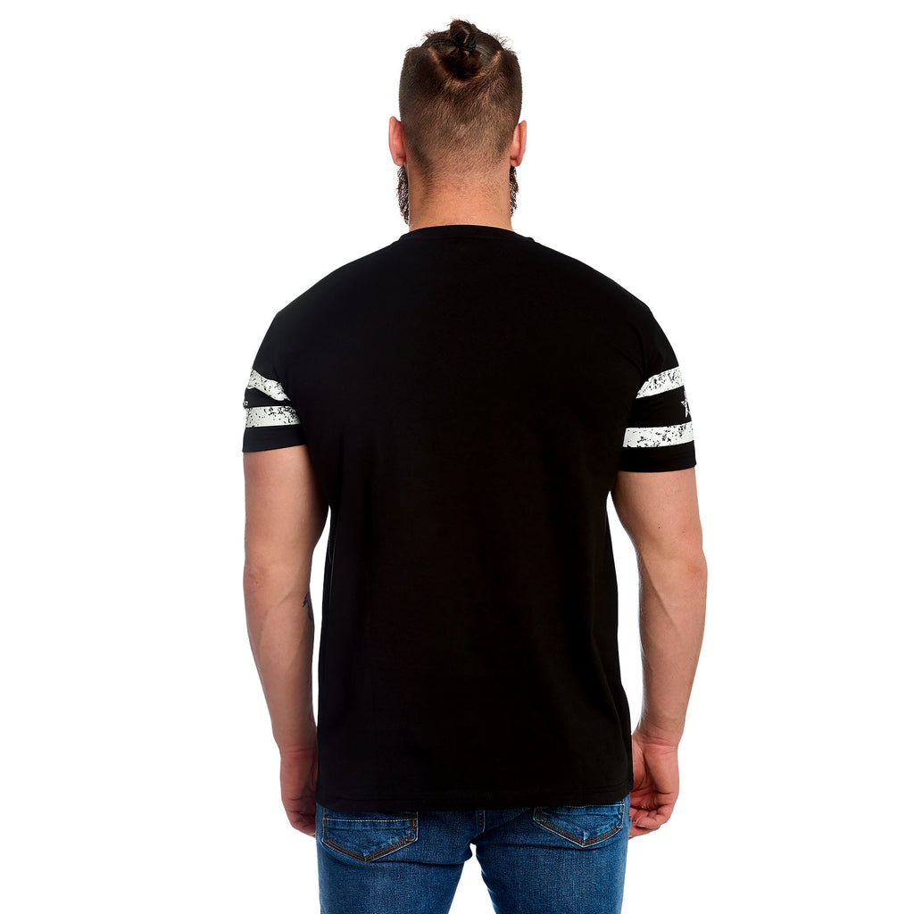 Imagen del producto Punisher - Camiseta con logo de calavera y estampado en la manga negra
