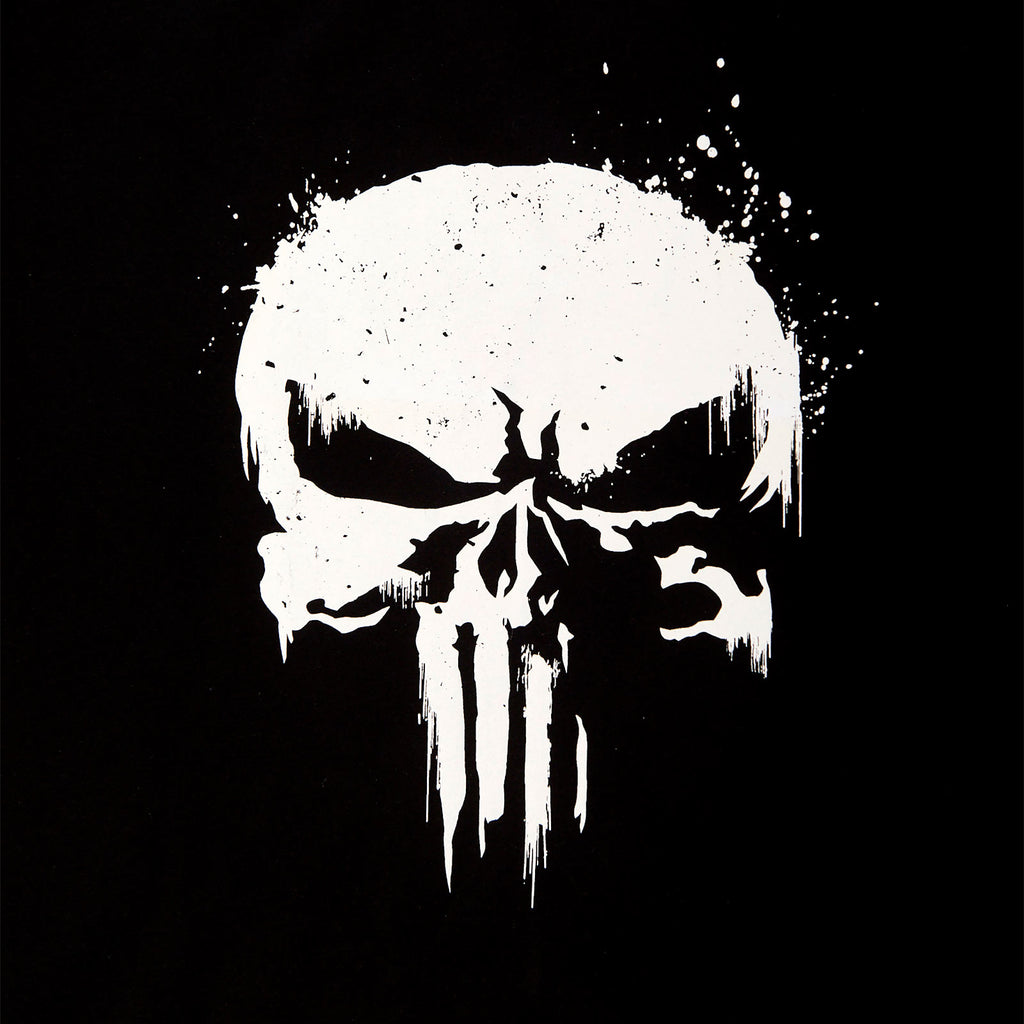 Imagen del producto Punisher - Camiseta con logo de calavera y estampado en la manga negra