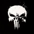 Imagen del producto Punisher - Camiseta con logo de calavera y estampado en la manga negra