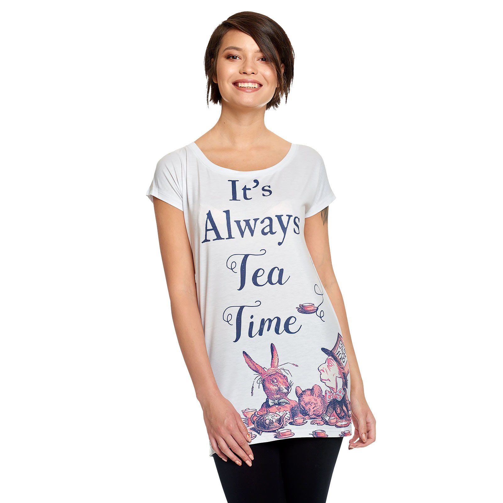 Imagen del producto Camiseta de mujer 'Tea Time' para fans de Alicia en el País de las Maravillas