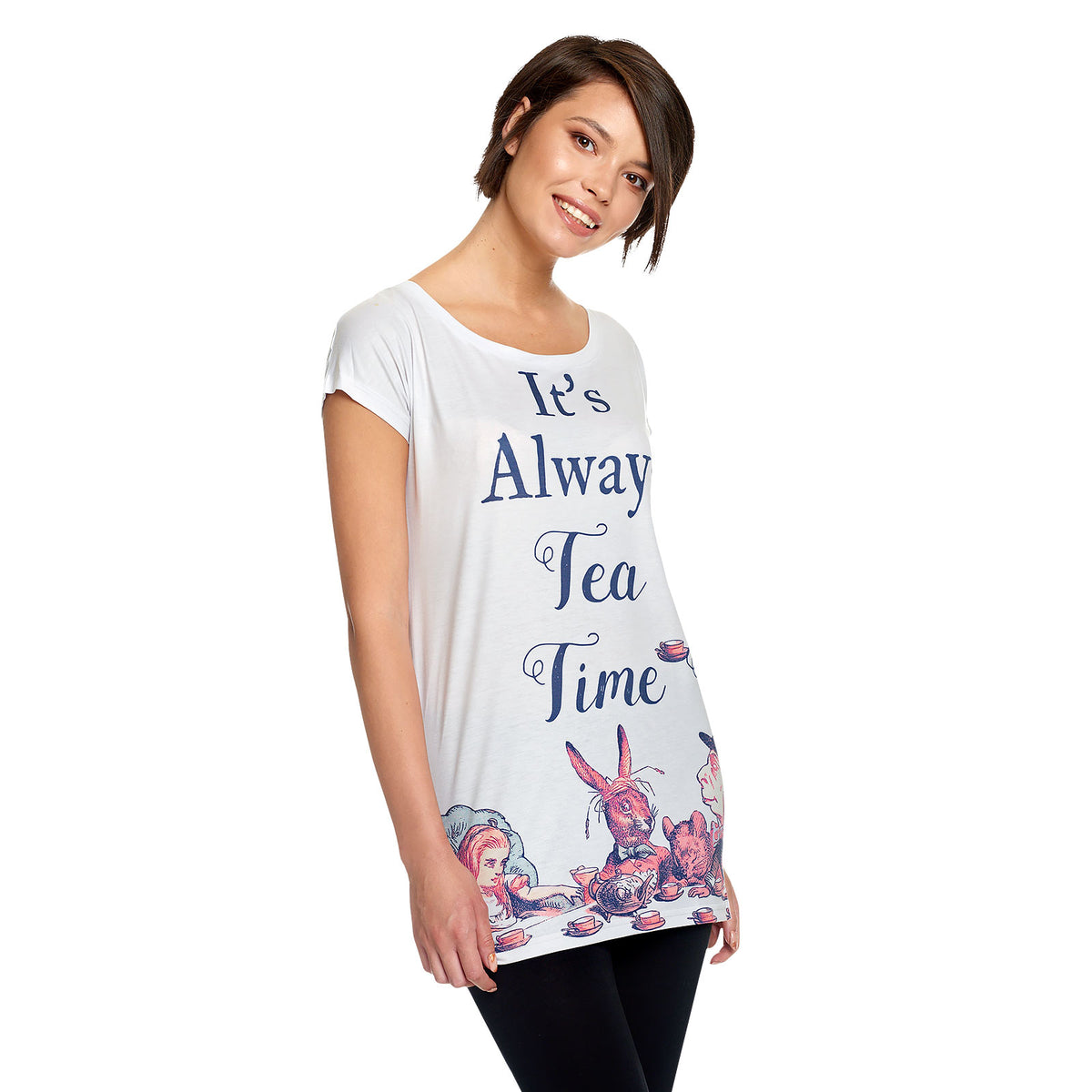Imagen del producto Camiseta de mujer 'Tea Time' para fans de Alicia en el País de las Maravillas