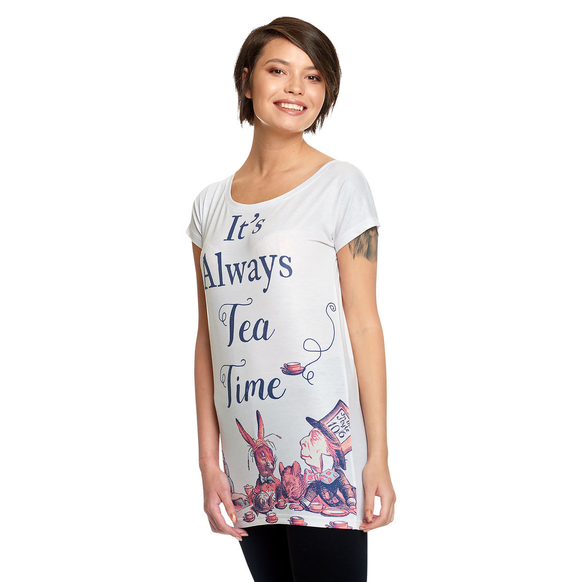 Imagen del producto Camiseta de mujer 'Tea Time' para fans de Alicia en el País de las Maravillas
