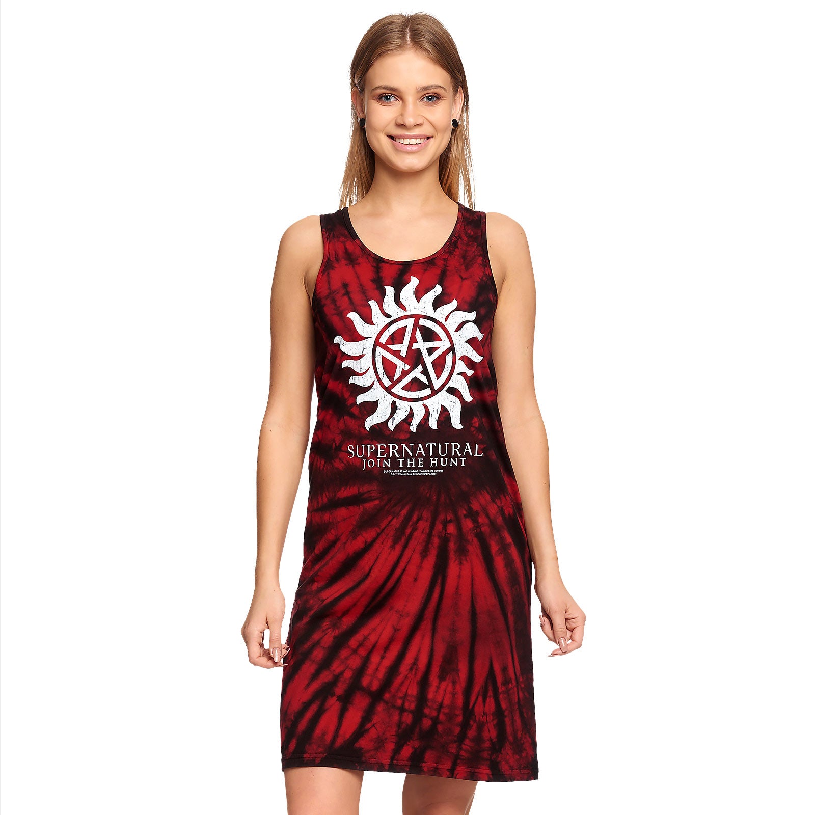 Imagen del producto Supernatural - Vestido mini de batik con símbolo de Anti Posesión