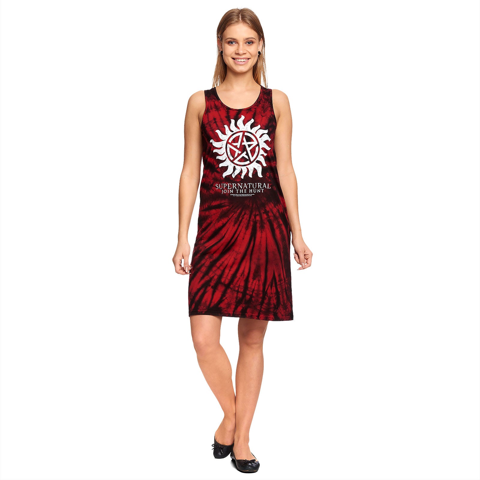 Imagen del producto Supernatural - Vestido mini de batik con símbolo de Anti Posesión