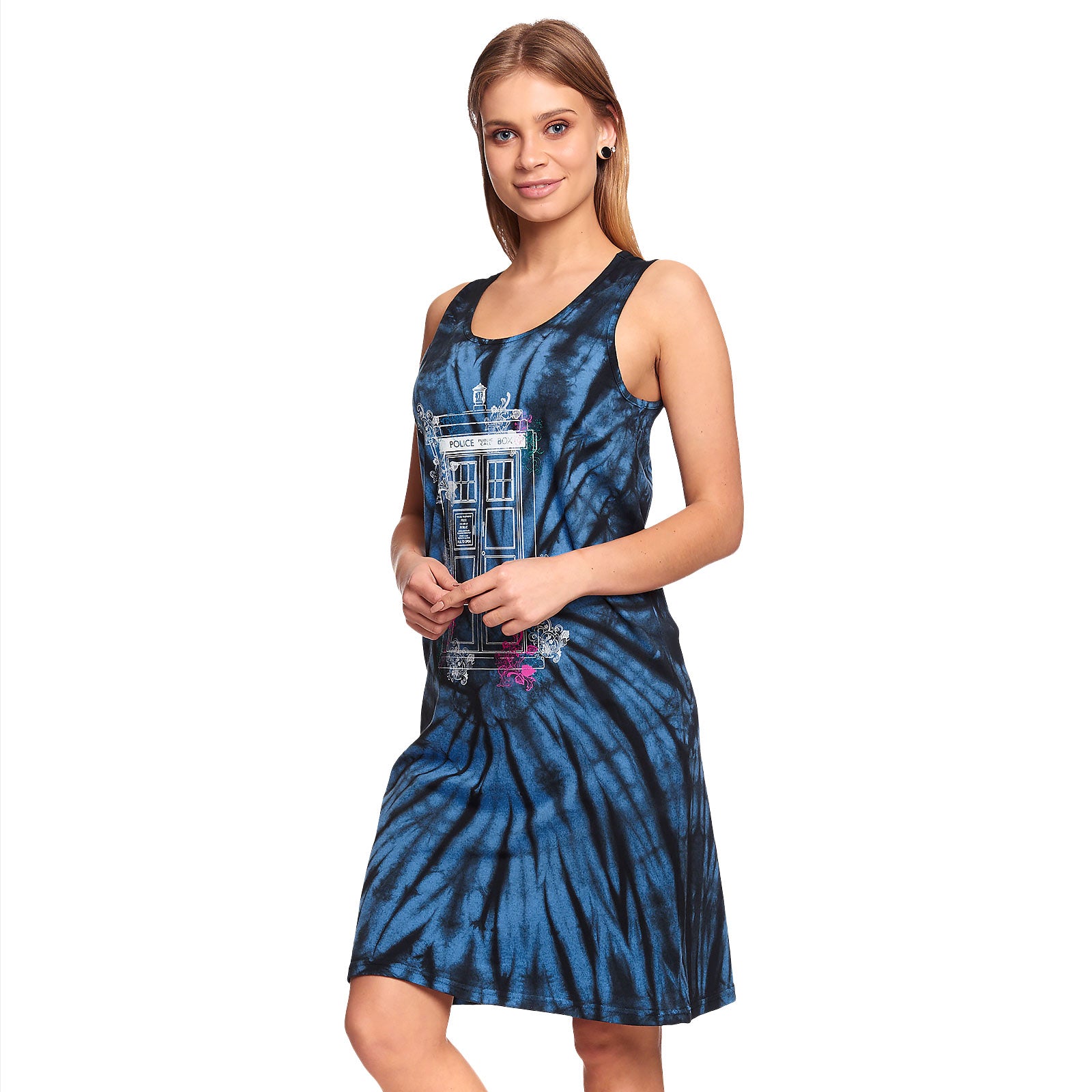 Imagen del producto Doctor Who - Vestido mini de batik Floral Tardis