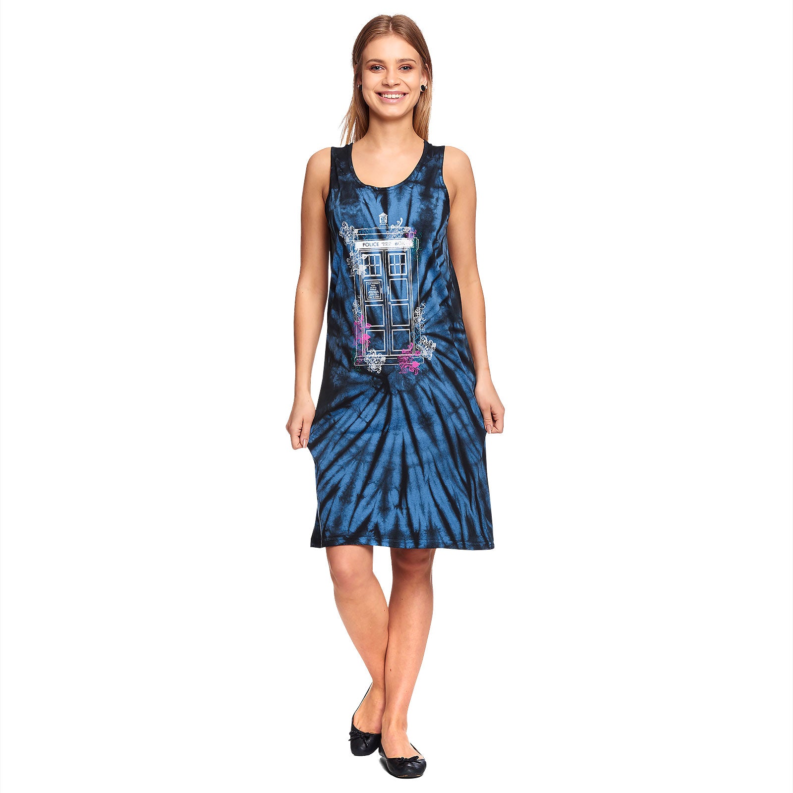 Imagen del producto Doctor Who - Vestido mini de batik Floral Tardis