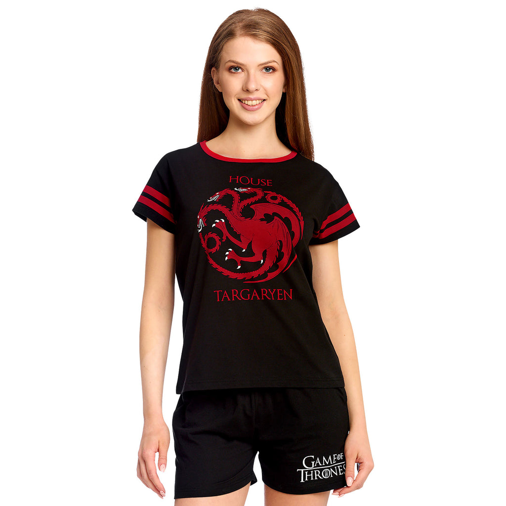 Imagen del producto Juego de Tronos - Pijama corto para mujer con escudo de Targaryen