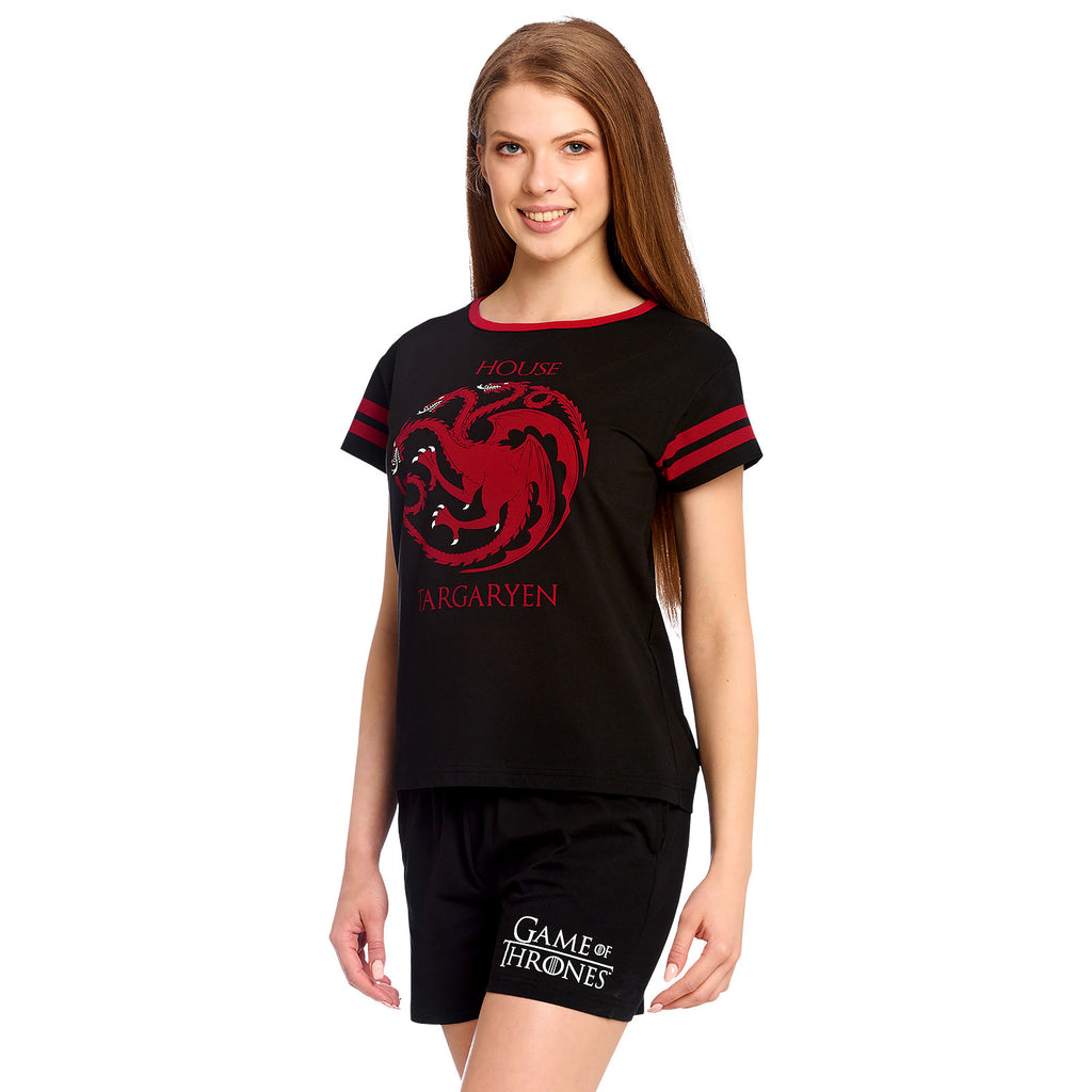 Imagen del producto Juego de Tronos - Pijama corto para mujer con escudo de Targaryen
