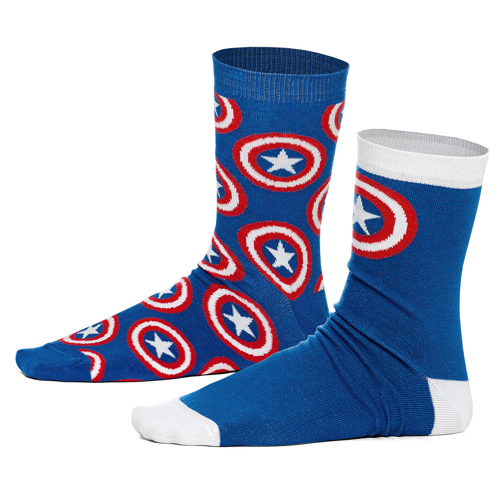 Imagen del producto Captain America - Set de 2 calcetines con logo de Shield