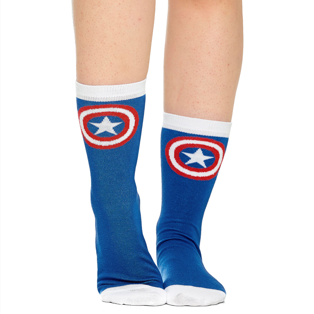 Imagen del producto Captain America - Set de 2 calcetines con logo de Shield
