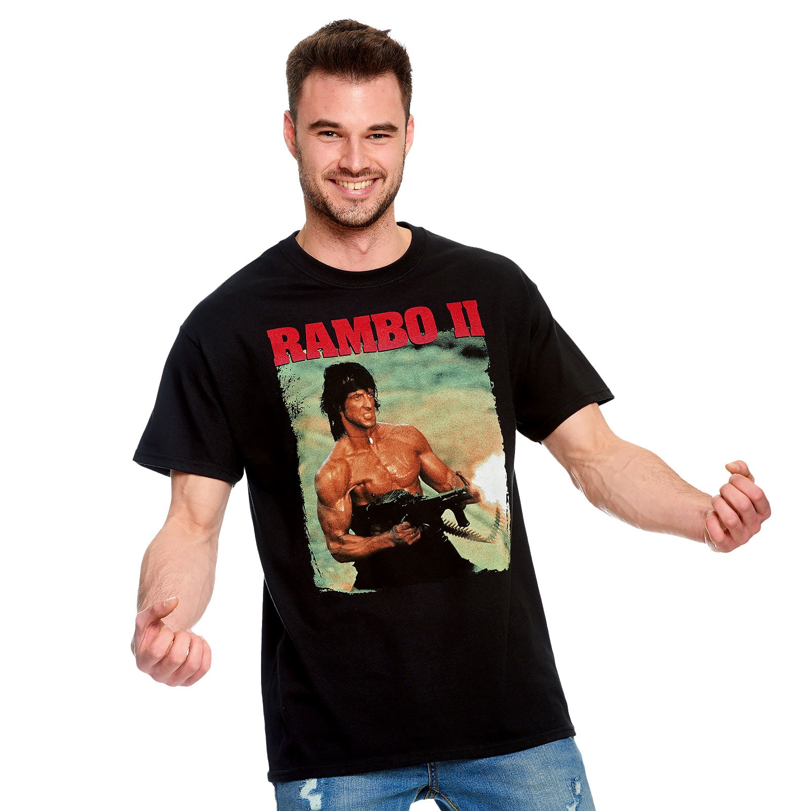 Imagen del producto Rambo - Camiseta de tiro negra