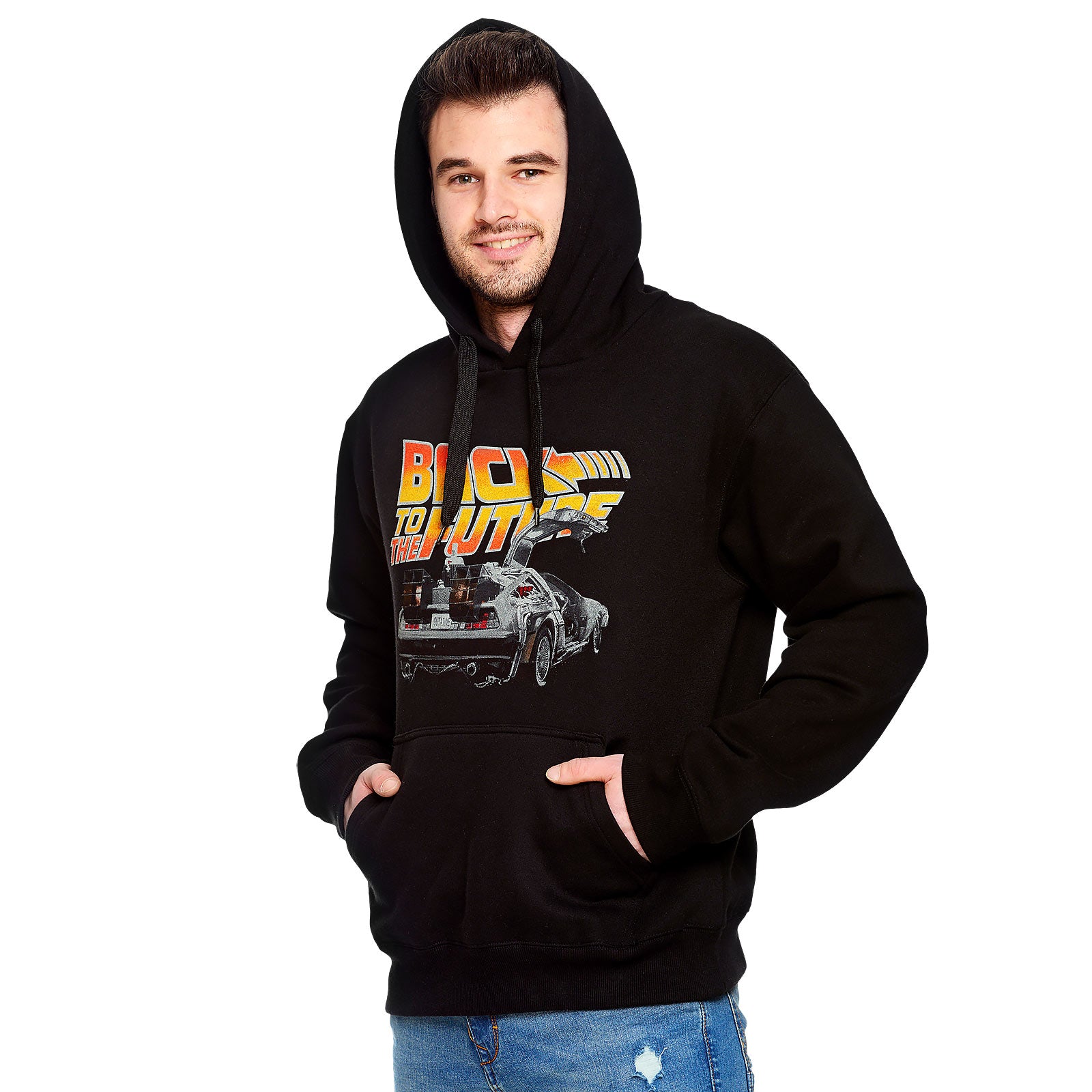 Imagen del producto Regreso al futuro - Sudadera con capucha DeLorean negra