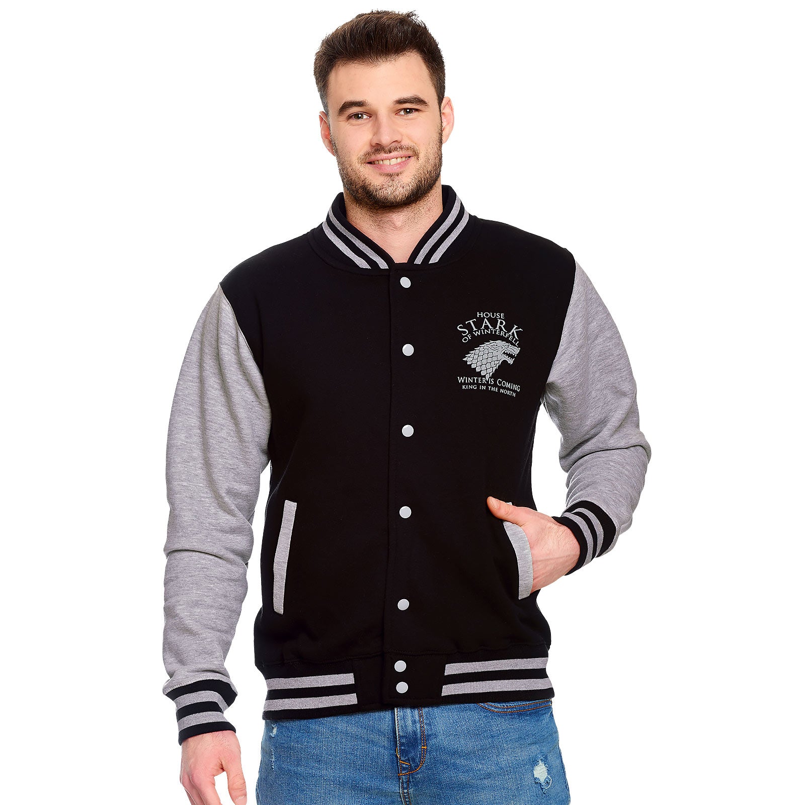 Imagen del producto Game of Thrones - Chaqueta universitaria Casa Stark negro-gris