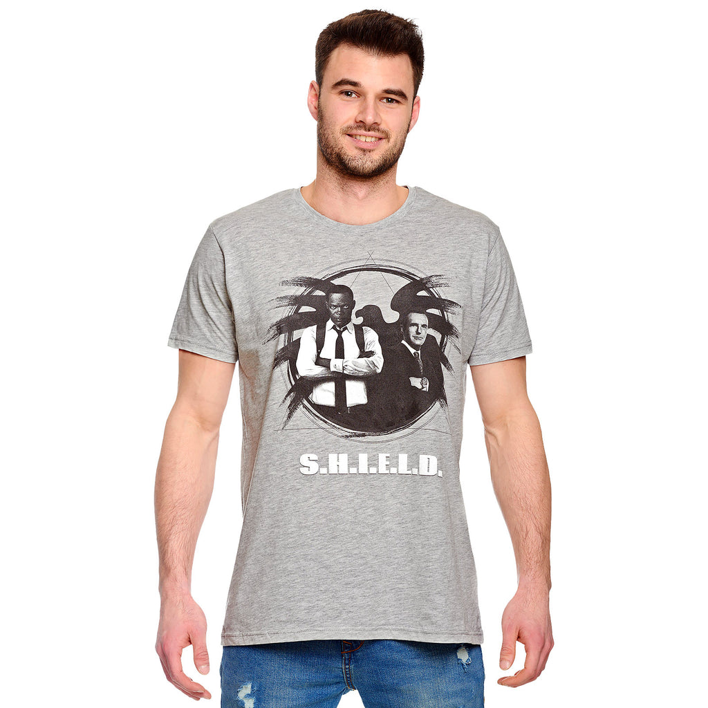 Imagen del producto Captain Marvel - Camiseta de Agentes de S.H.I.E.L.D. gris