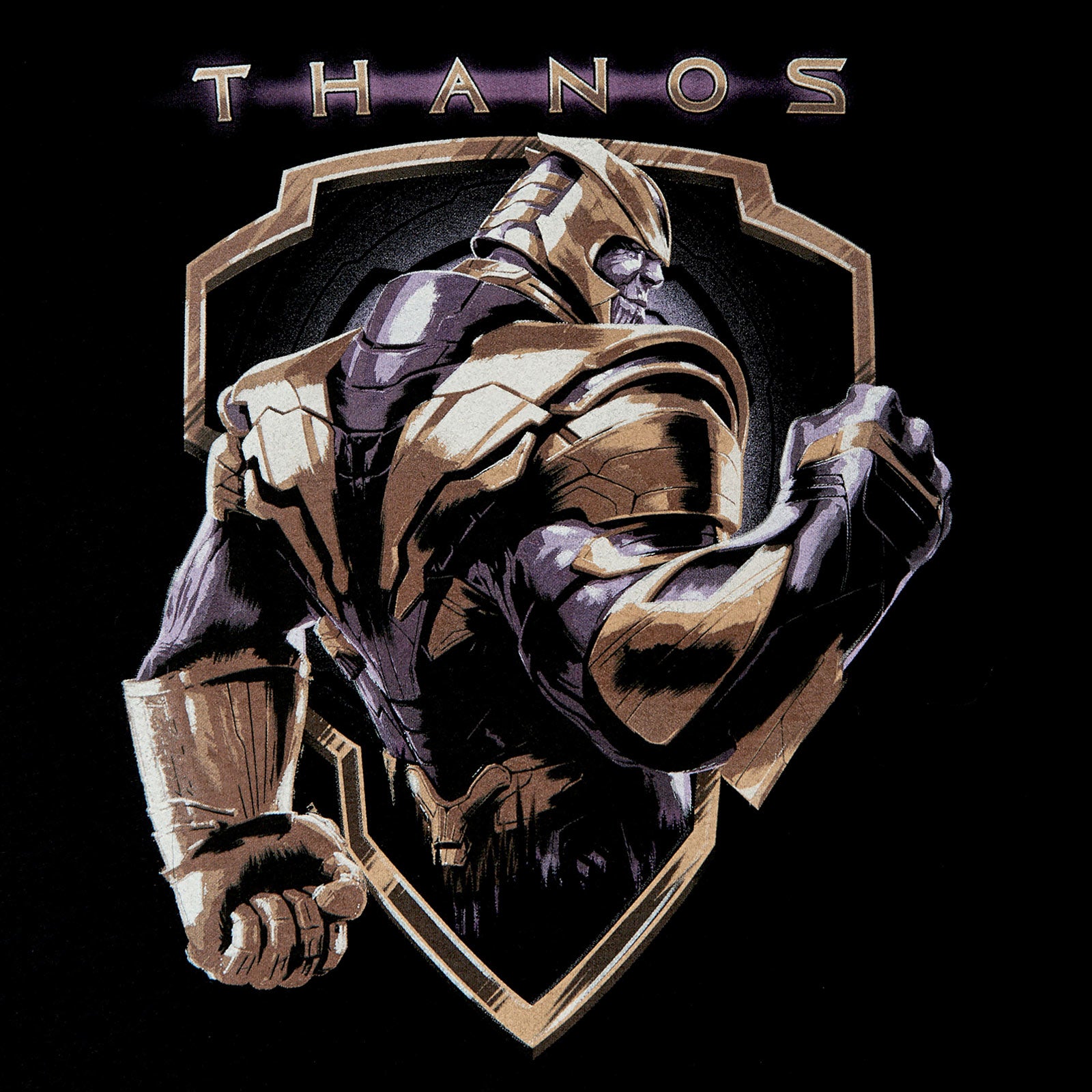Imagen del producto Avengers - Camiseta negra con escudo de Thanos