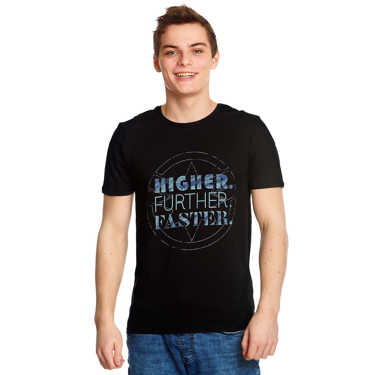 Imagen del producto Captain Marvel - Camiseta negra Higher Further Faster
