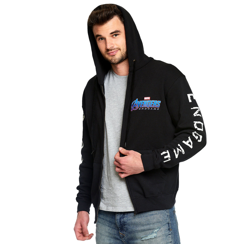 Imagen del producto Avengers - Sudadera con capucha negra con logo de Endgame