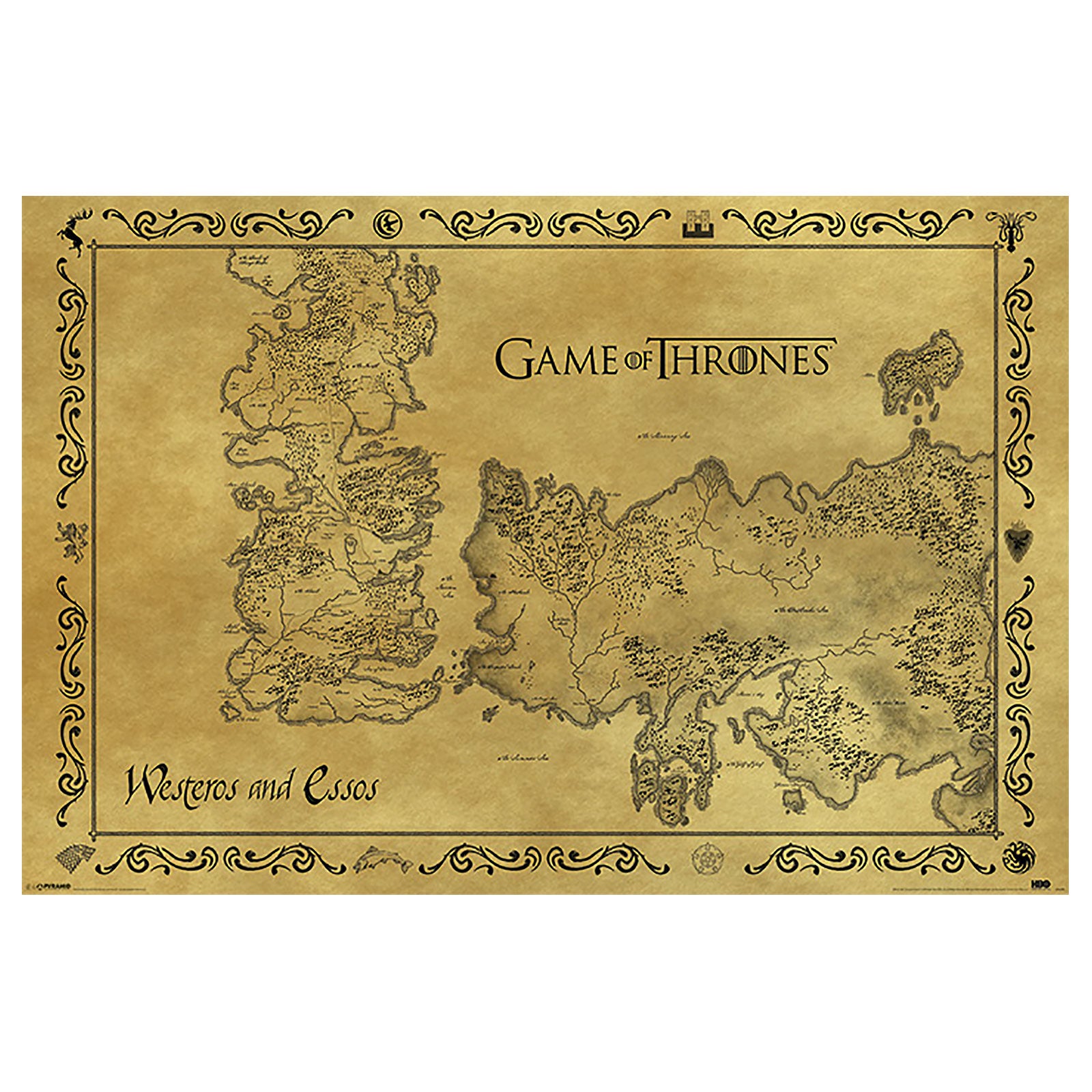 Imagen del producto Juego de Tronos - Mapa de Westeros y Essos Maxi Poster
