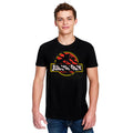 Imagen del producto Jurassic Park - Camiseta negra con logo de película rasgado