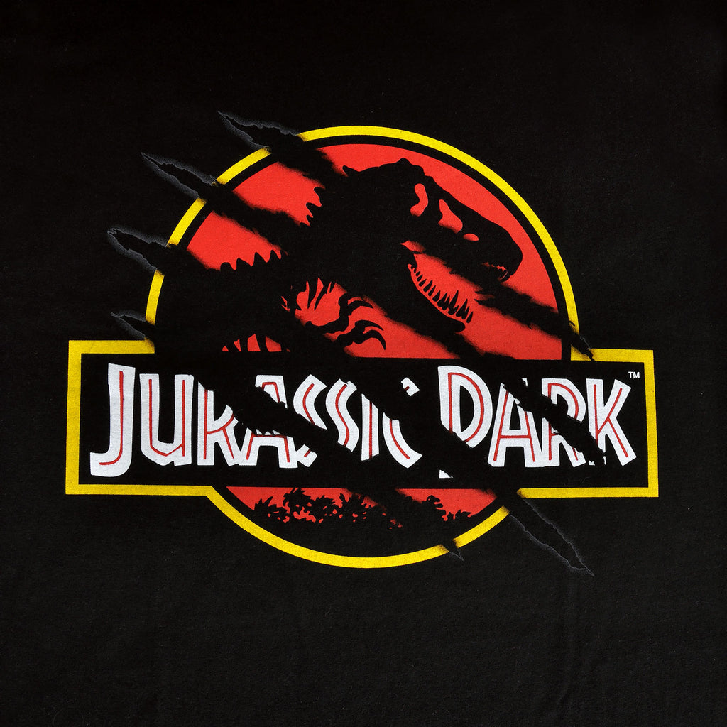 Imagen del producto Jurassic Park - Camiseta negra con logo de película rasgado