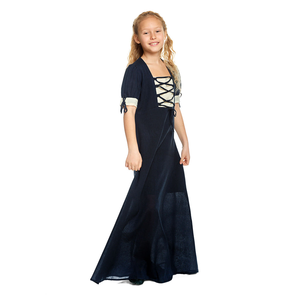 Imagen del producto Vestido de verano medieval para niños azul beige